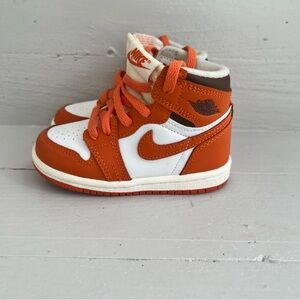 Jordan 1 retro high OG starfish Kids 6c orange white and brown CU0450-101